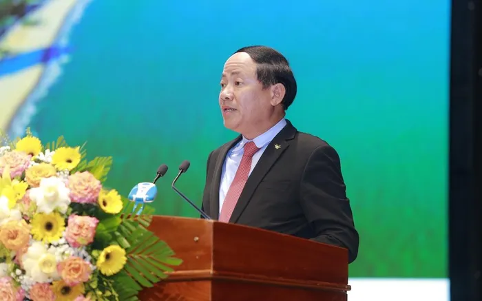 Chủ tịch UBND tỉnh Bình Định Phạm Anh Tuấn phát biểu tại Hội nghị